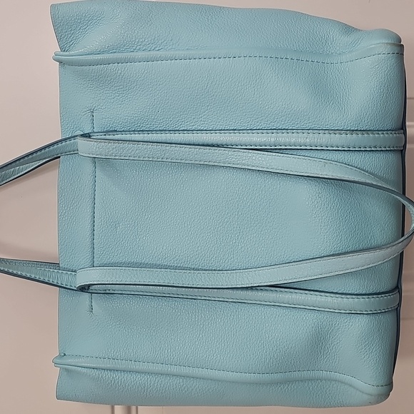 Summer, Blue, Tote, Bag, Casual, Office, Wedding, Leather, Purse, Medium, Party - Picture 6 of 9